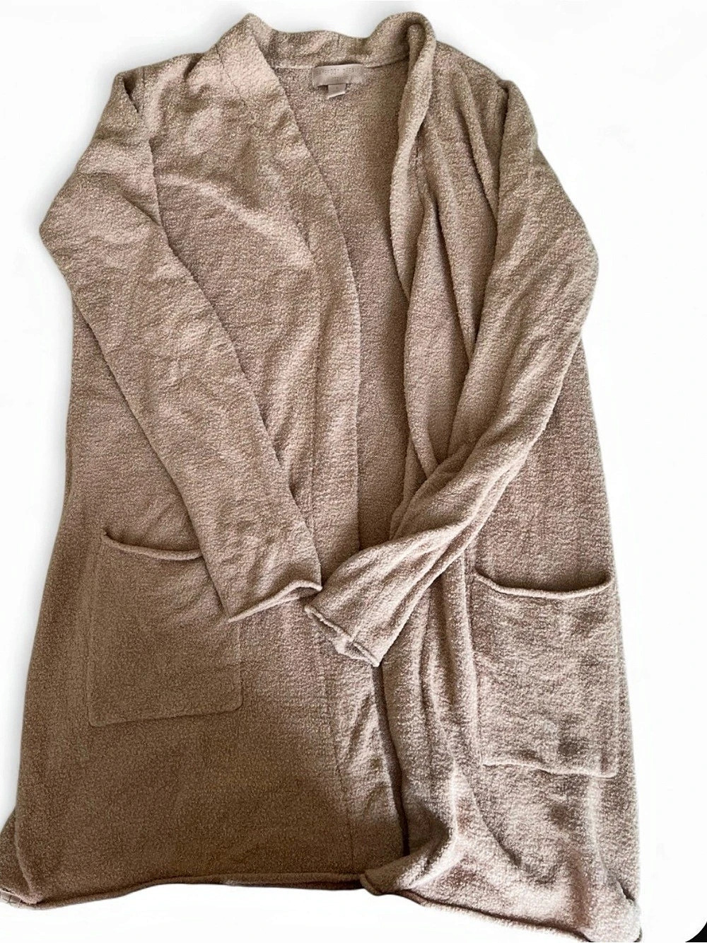 Barefoot Dreams CozyChic Lite Long Cardigan Brown Small